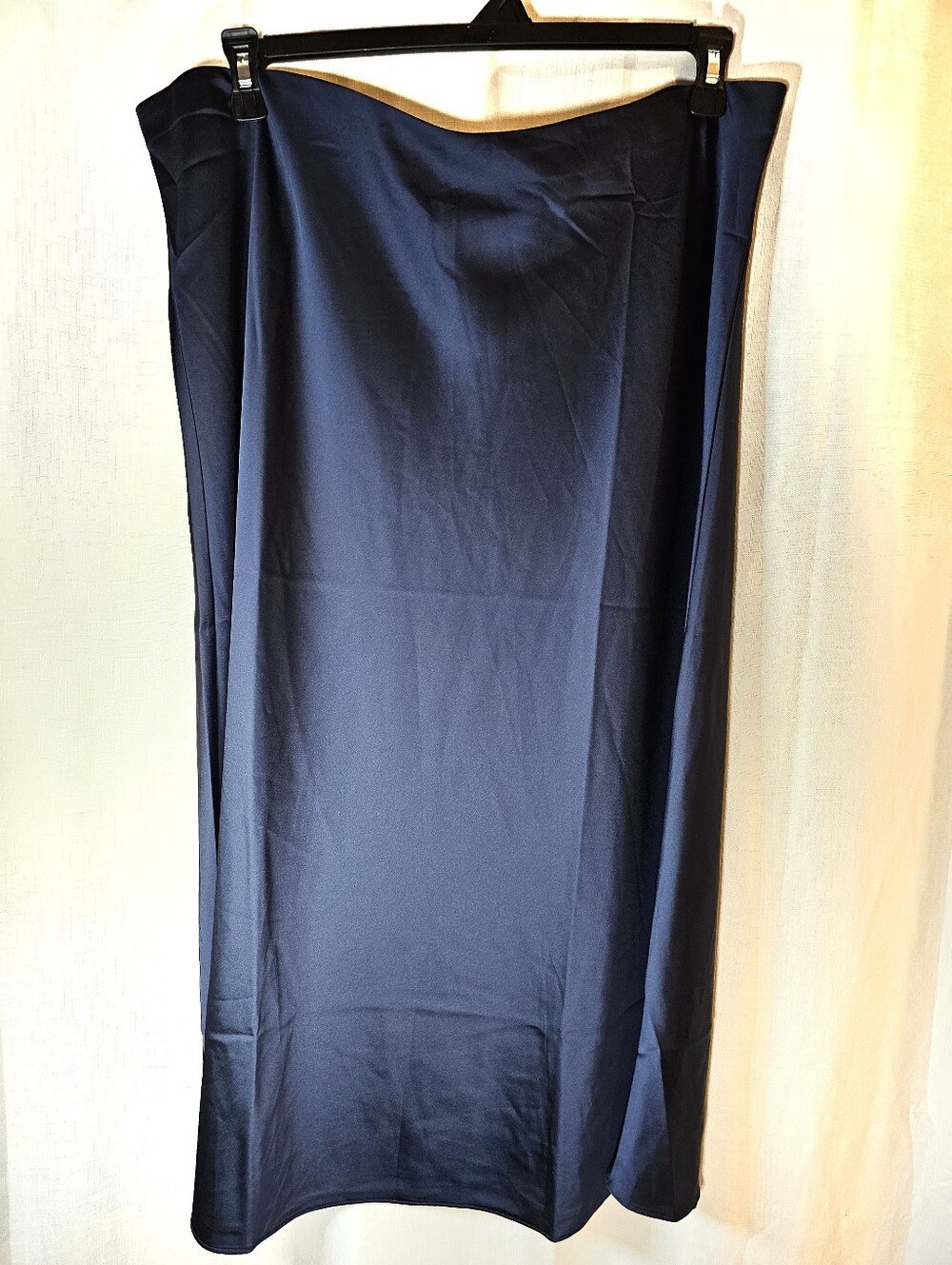 J. Crew Navy Shiny Maxi Skirt